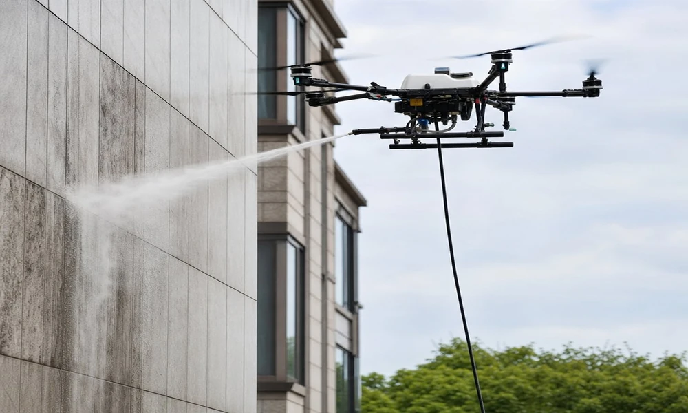 Drone Cleaning: An Improved Method for Hard-to-Reach Areas